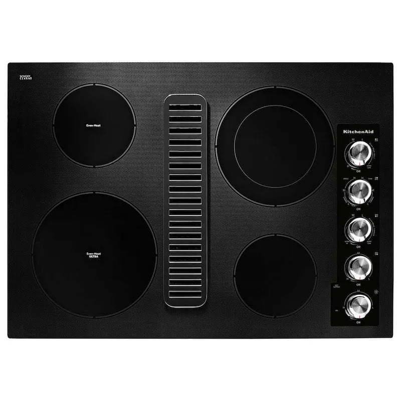 KitchenAid Electric Downdraft Coopery, 76,2 cm, 4 Palnik, Czarny