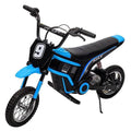 2-prędkość 2- Prędkość, 24V, 889 cm, 2- Tryby prędkości, do 14.29 MPH, Max Waga 135 funtów, Niebieski, 889 cm Dzieci motocykl elektryczny