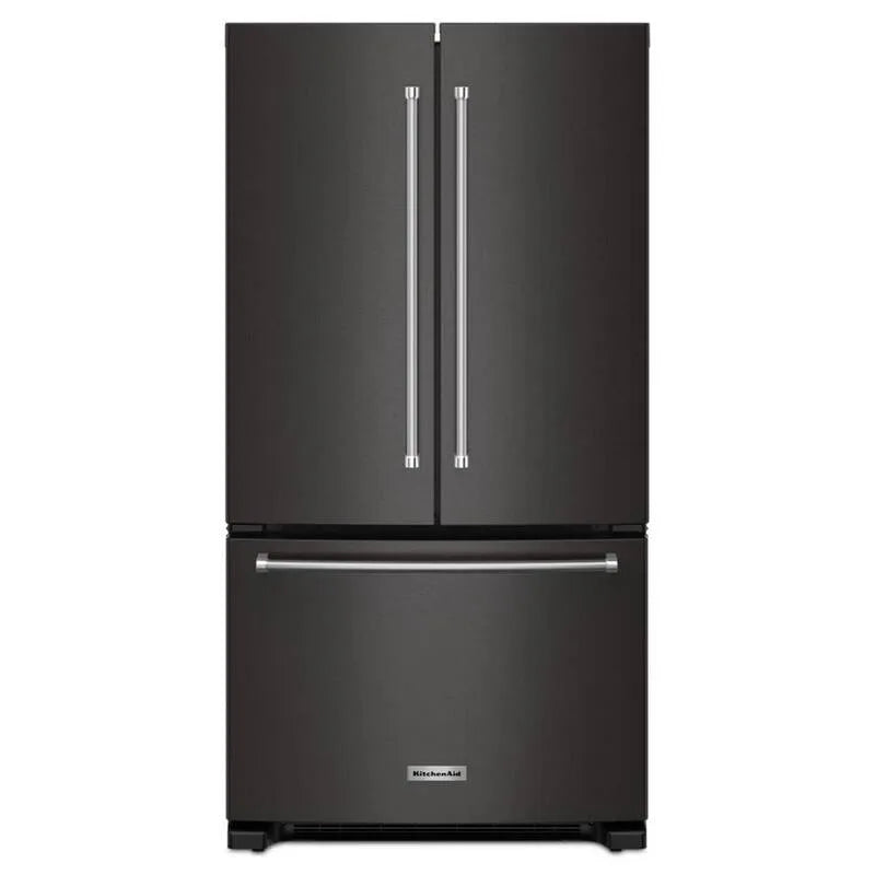 KitchenAid Kuchenka mikrofalowa, lodówka, 91,4 cm, 566,3 l, czarny, drewno