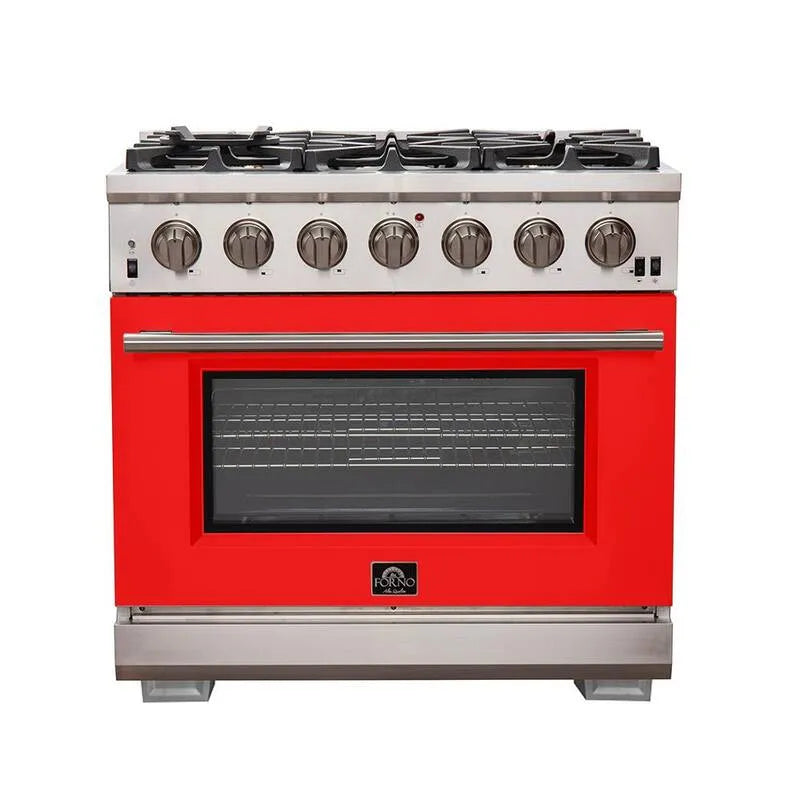 Gaz, 91,4 cm, 151,8 l, stal nierdzewna z czerwonymi drzwiami