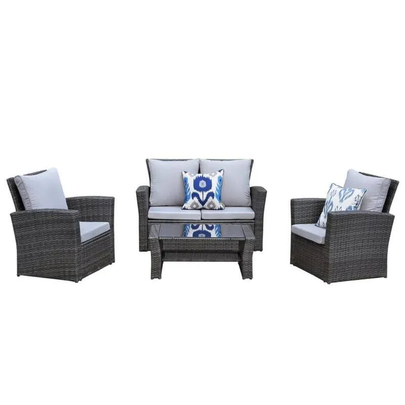 Sofa, Patio, Szary, Salon