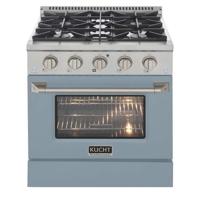 4-Burners Palniki Dual Paliwo Zakres 4- Palniki, Stal nierdzewna, 76,2 cm, 118,9 l, Jasnoniebieski Piec Drzwi z konwekcją Piec