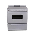 4-Burner Zasięg elektryczny 4- Burner, 76,2 cm, 110,7 l, przewód zasilający Sprzedawane oddzielnie, Brak części komputerowych wymagane, biały