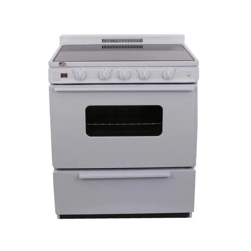 4-Burner Zasięg elektryczny 4- Burner, 76,2 cm, 110,7 l, przewód zasilający Sprzedawane oddzielnie, Brak części komputerowych wymagane, biały