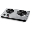 7-Gear 7- Gear, 15,5 cm, Double Die- Cast Burner 18,8 cm, Sliver Hot Plate z 7- Gear Controls temperatur i ciepła odporny Knob, 18,8 cm