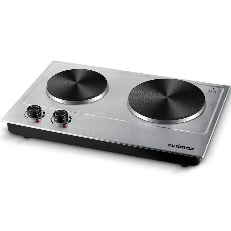 7-Gear 7- Gear, 15,5 cm, Double Die- Cast Burner 18,8 cm, Sliver Hot Plate z 7- Gear Controls temperatur i ciepła odporny Knob, 18,8 cm