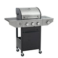 Stal nierdzewna Przenośna Propan Grill, Kompaktowy projekt przenośny, Propan ciecz, 3 Palnik, Czarny, Srebrny