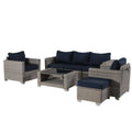 Sektorowa sofa, Na zewnątrz, Lekkie, Szare, Niebieskie, Salon