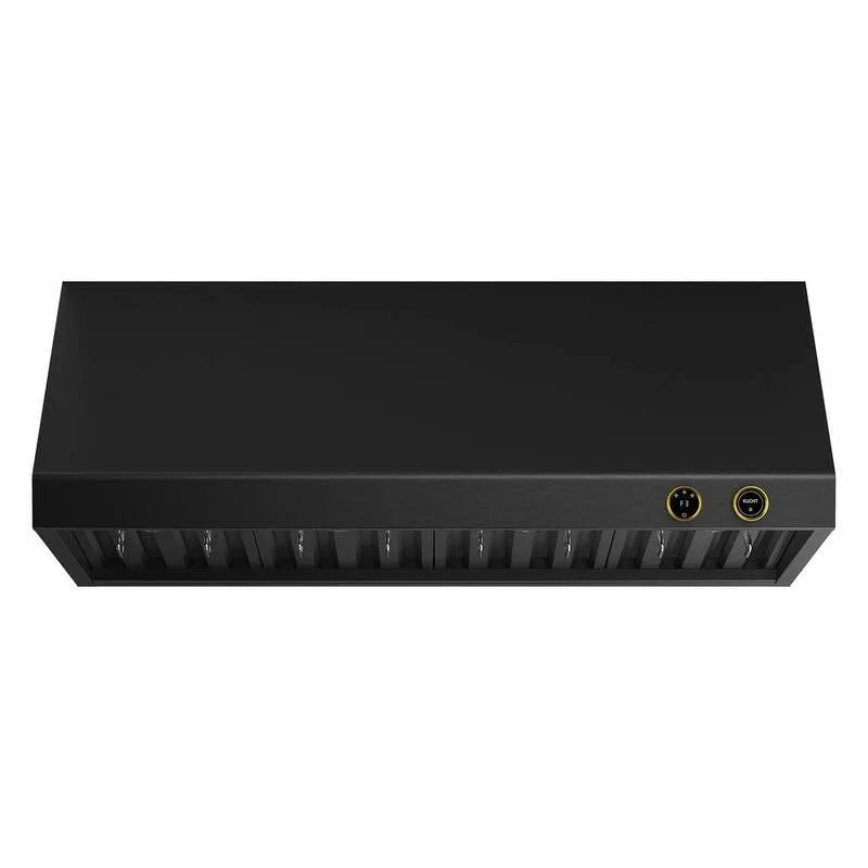 Okap kuchenny, Okap, stal nierdzewna, Płyty tytanu, 1200 CFM, 121,9 cm, Pod gabinetem, złoto