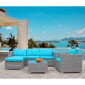 Sofa, Patio, Niebieski, Salon