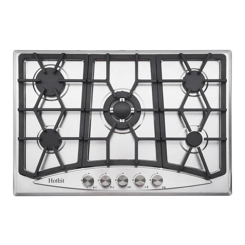 Gaz Cooper5-Burner, Stal nierdzewna, 76,2 cm, Włączyć regulator ciśnienia gazu