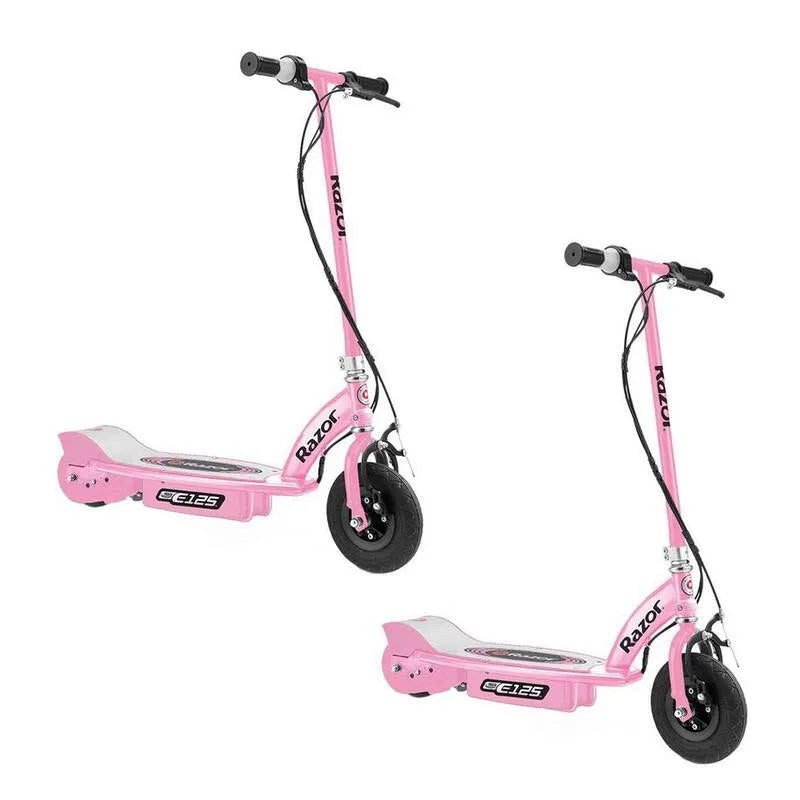 2-Pack 24-Volt 24- Volt, Pink 2- Pack, Doładowywane, Zmotoryzowane, Dziewczyny elektryczny skuter