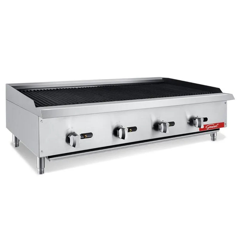 Rock Charbroiler, 140000 BTU, 121,9 cm, 4 Palniki, Stal nierdzewna, Lawa